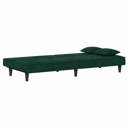 Divano Letto Verde Scuro in Velluto | homemem39