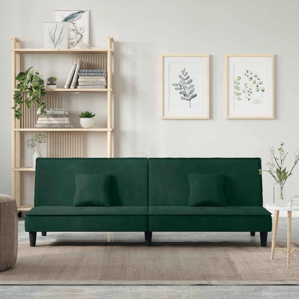 Divano Letto Verde Scuro in Velluto | homemem39
