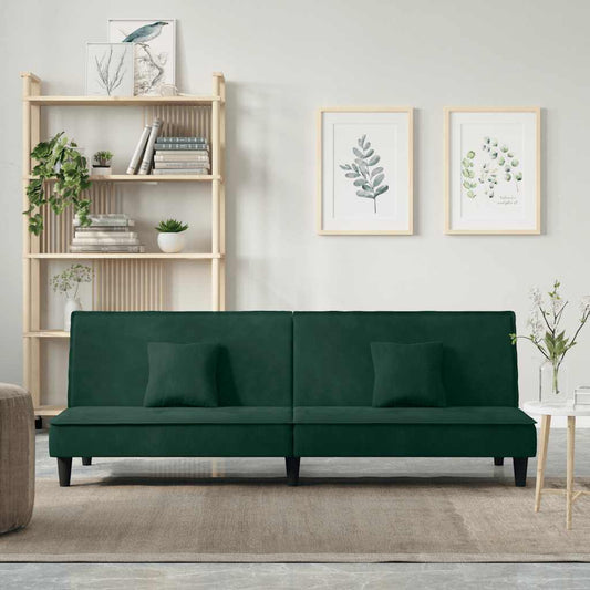 Divano Letto Verde Scuro in Velluto | homemem39