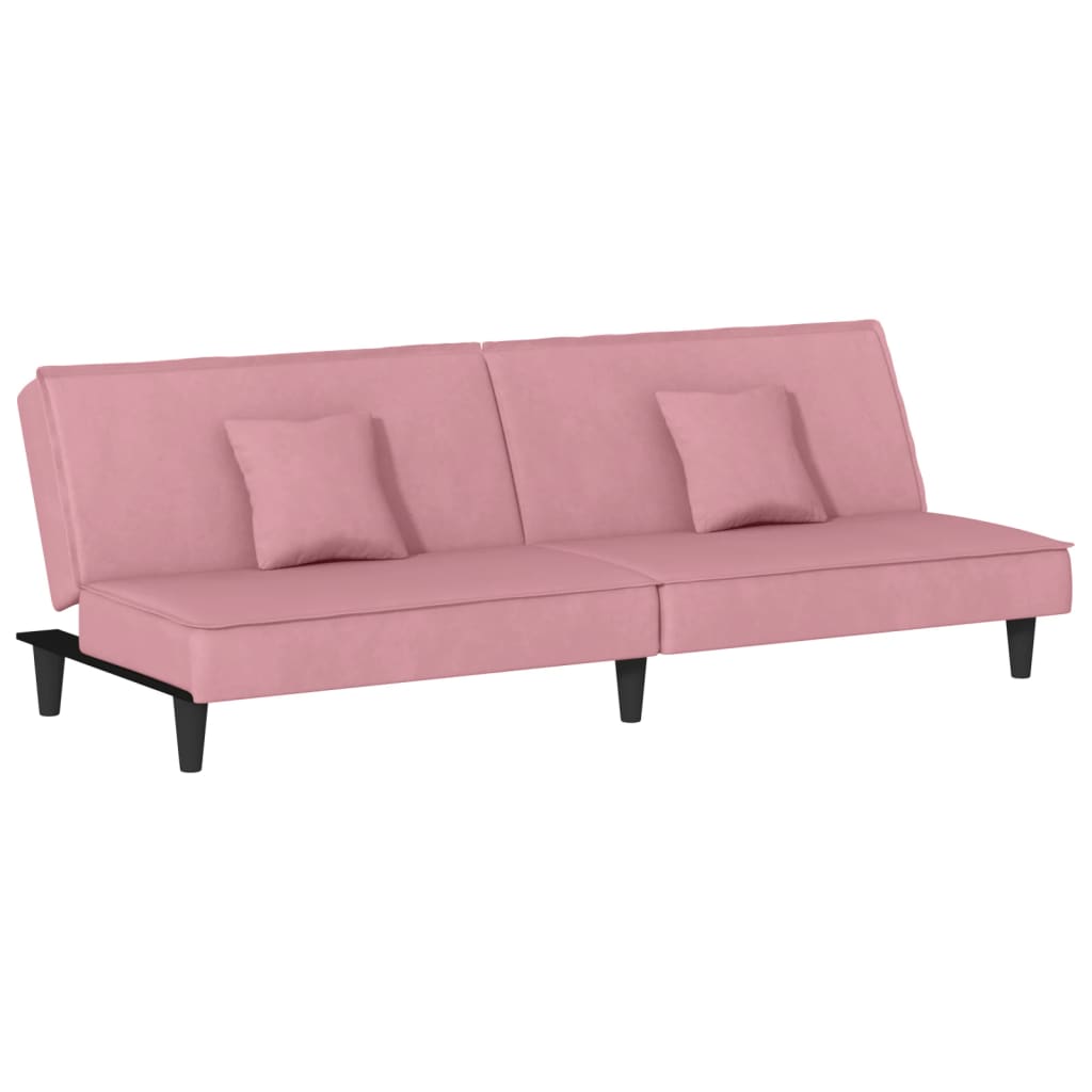 Divano Letto Rosa in Velluto