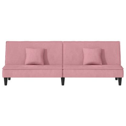 Divano Letto Rosa in Velluto