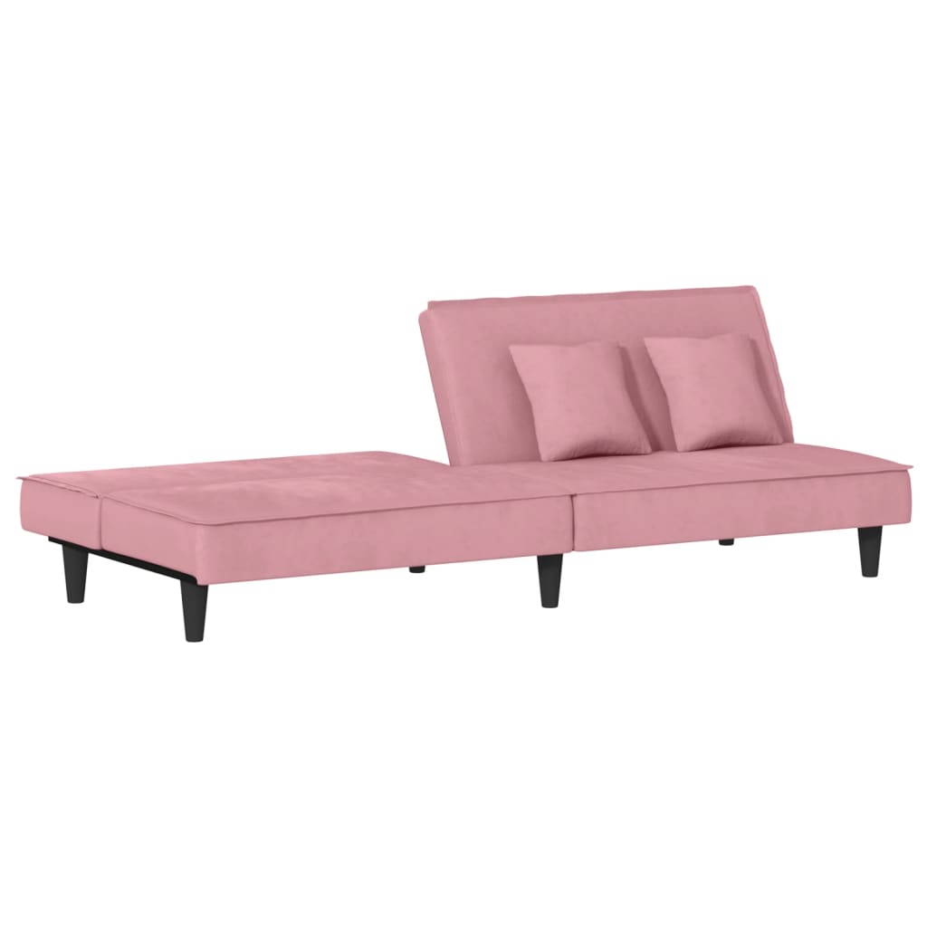 Divano Letto Rosa in Velluto