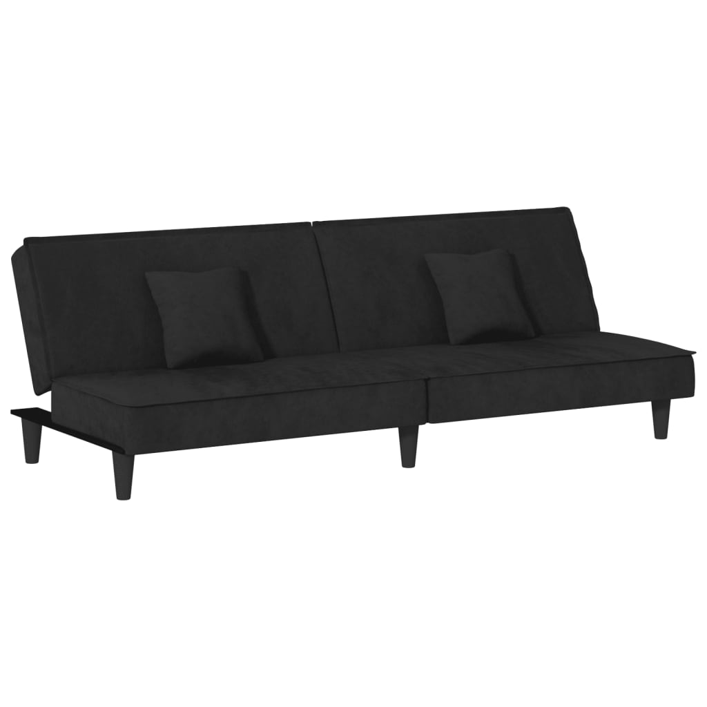 Divano Letto Nero in Velluto | homemem39