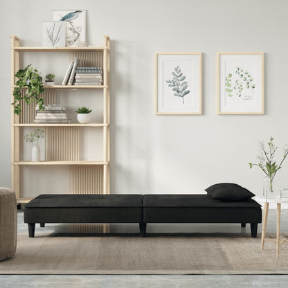 Divano Letto Nero in Velluto | homemem39