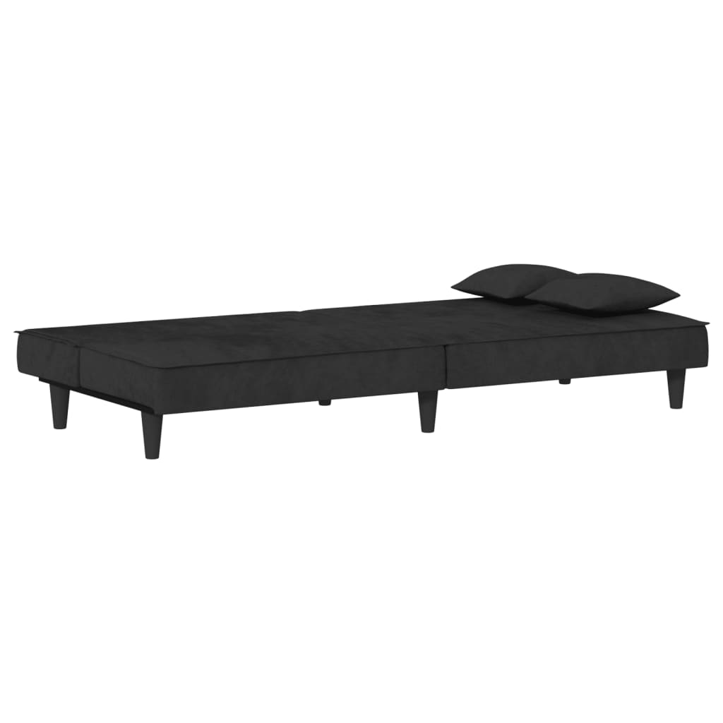 Divano Letto Nero in Velluto | homemem39