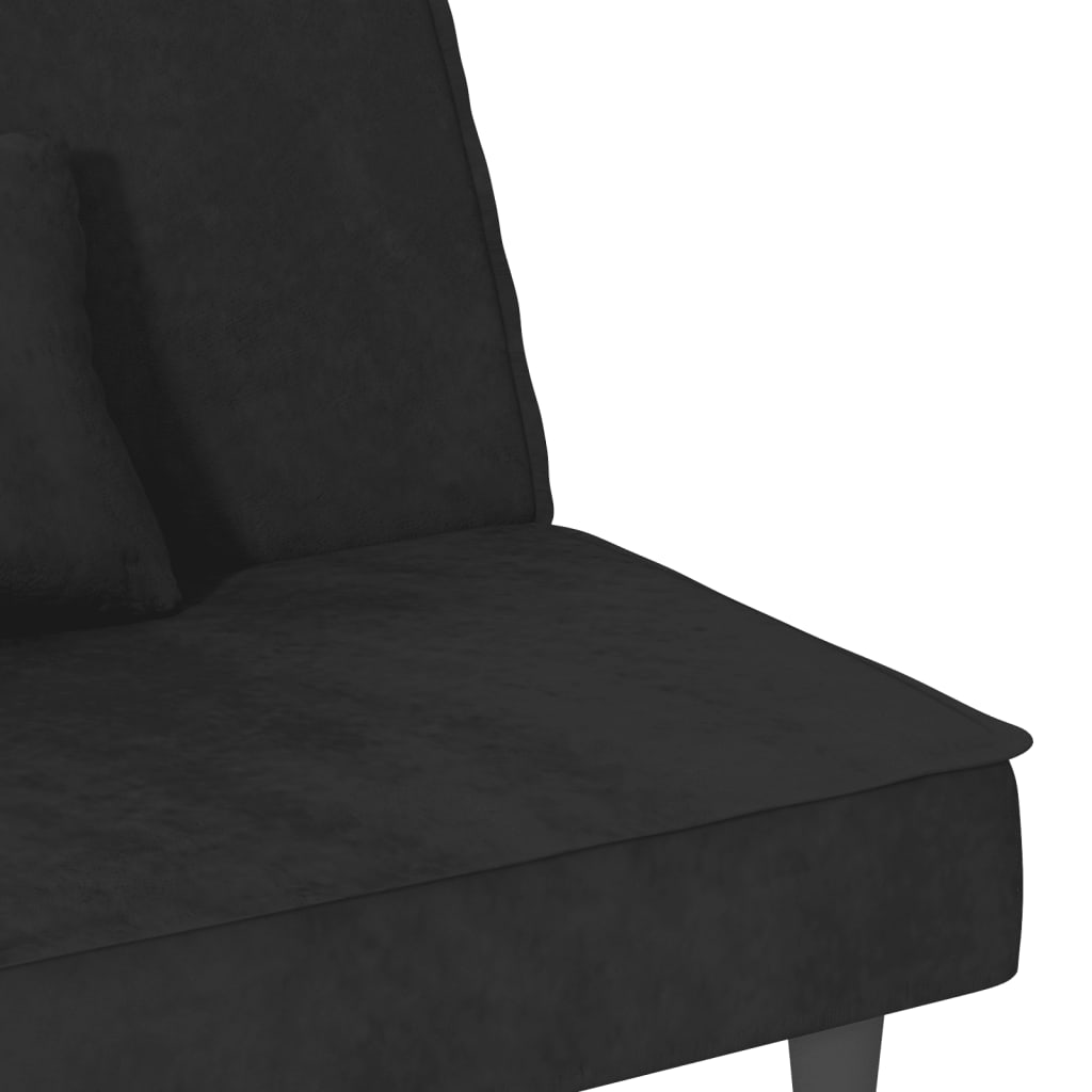 Divano Letto Nero in Velluto | homemem39