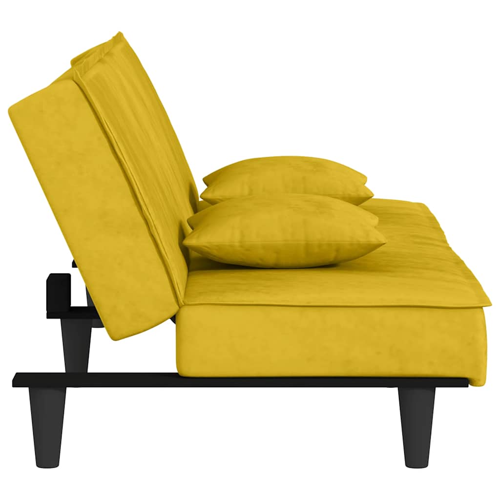 Divano Letto Giallo in Velluto