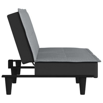 Divano Letto Grigio Chiaro in Tessuto - homemem39