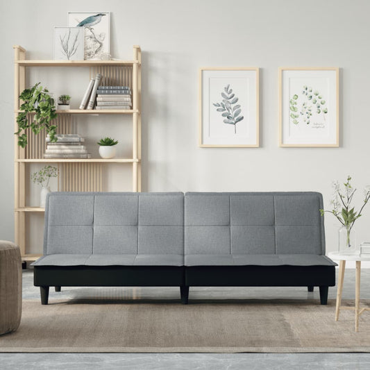 Divano Letto Grigio Chiaro in Tessuto | homemem39