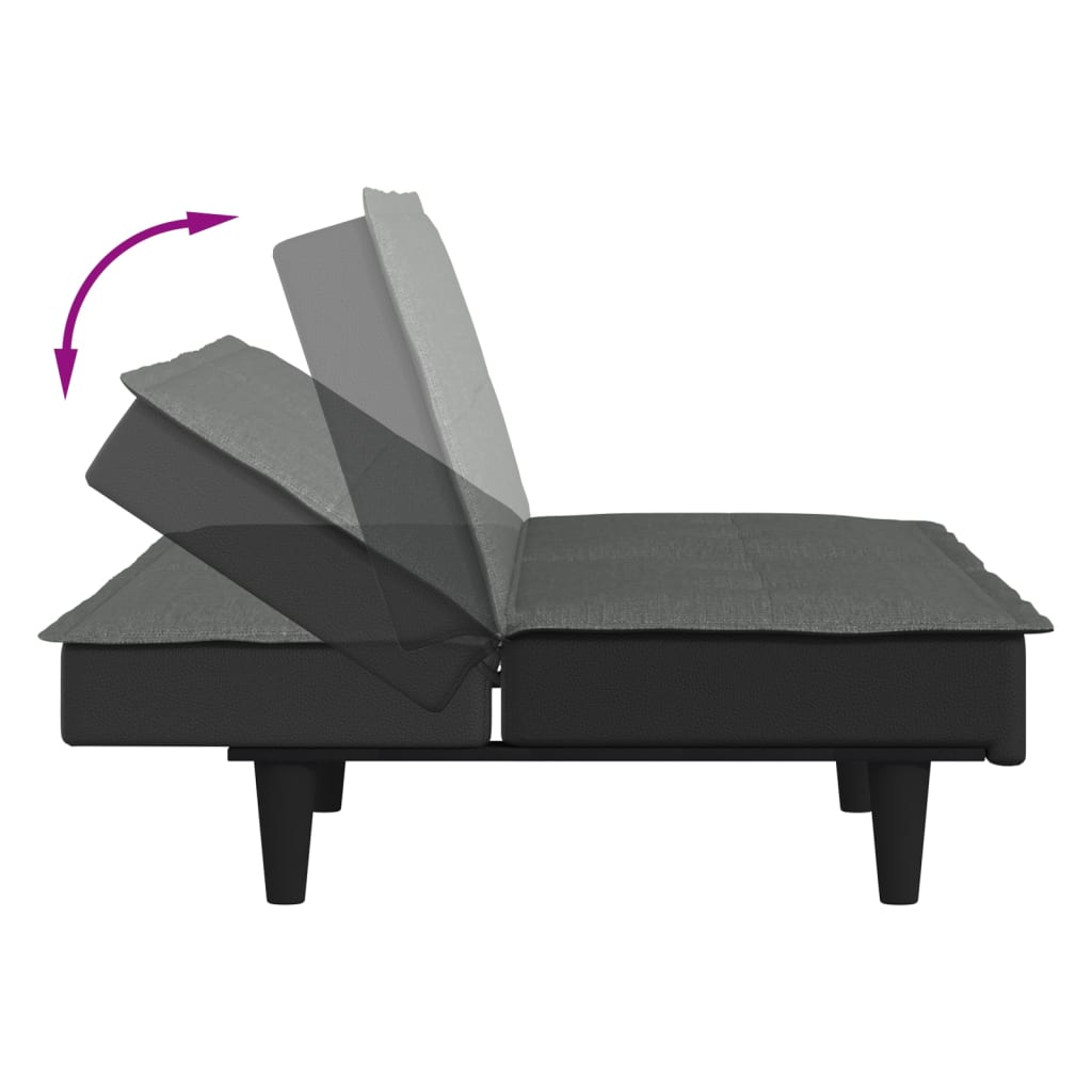 Divano Letto Grigio Scuro in Tessuto | homemem39