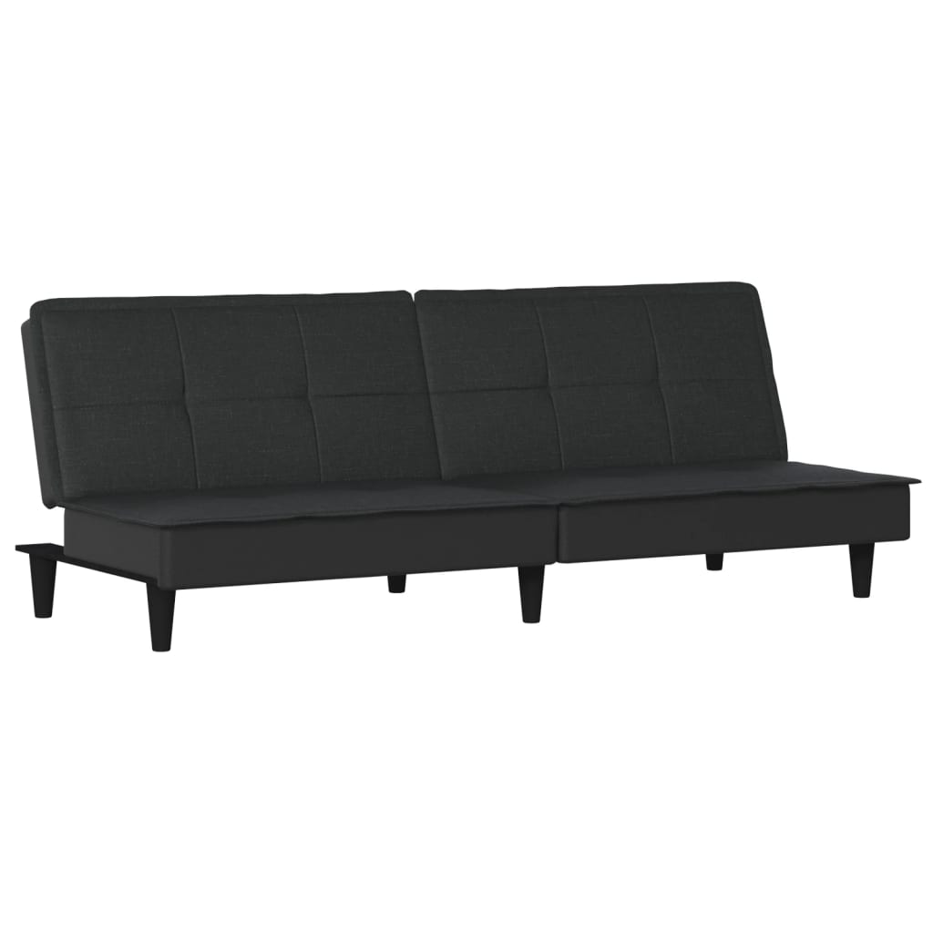 Divano Letto Nero in Tessuto