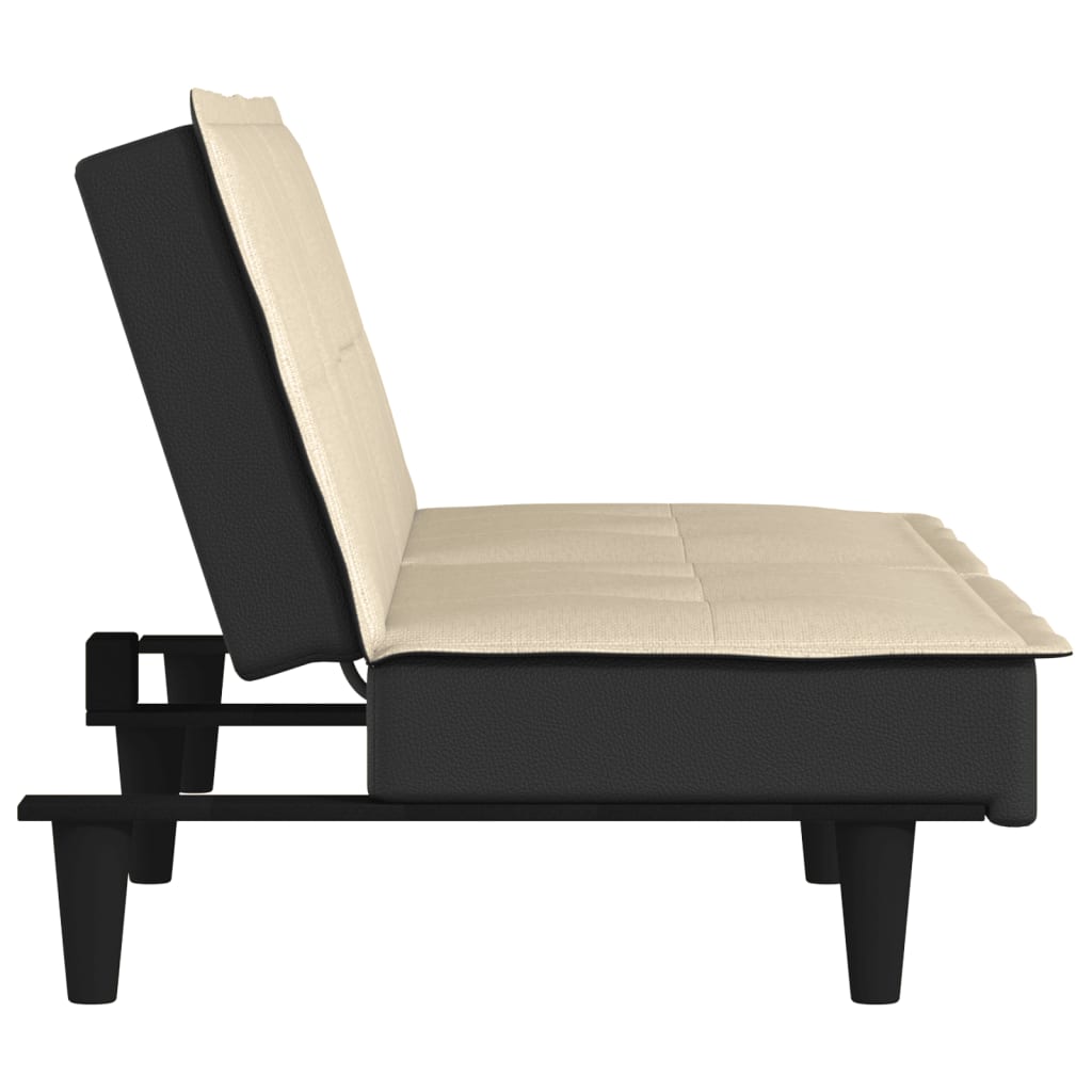 Divano Letto Crema in Tessuto - homemem39