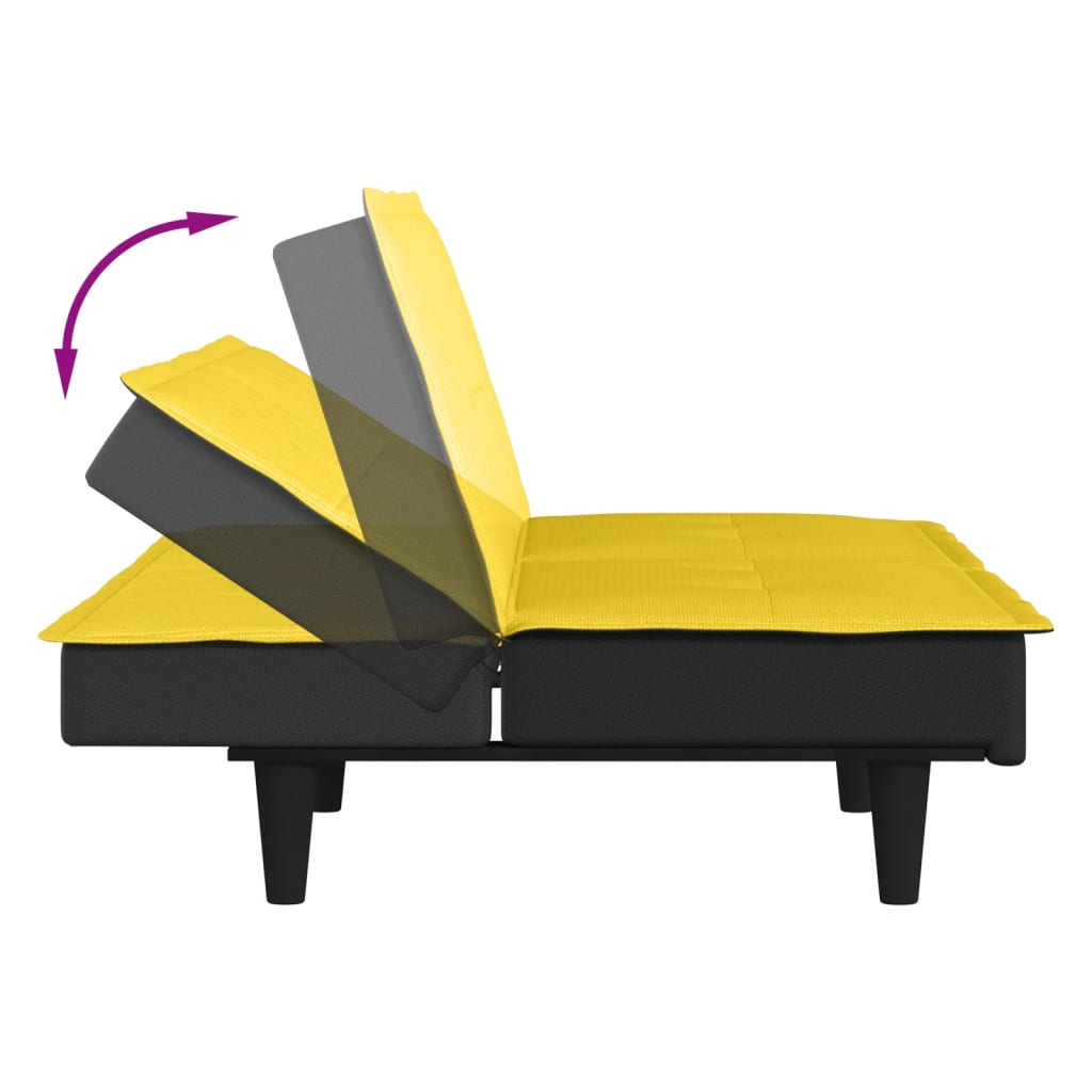 Divano Letto Giallo Chiaro in Tessuto | homemem39