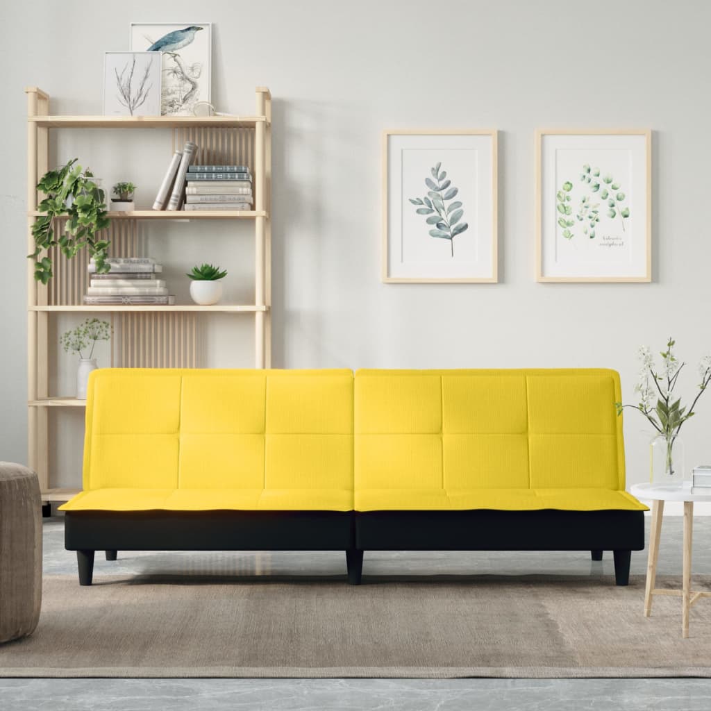 Divano Letto Giallo Chiaro in Tessuto | homemem39