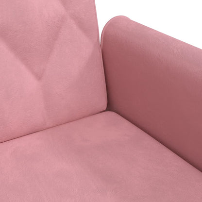 Divano Letto con Braccioli Rosa in Velluto