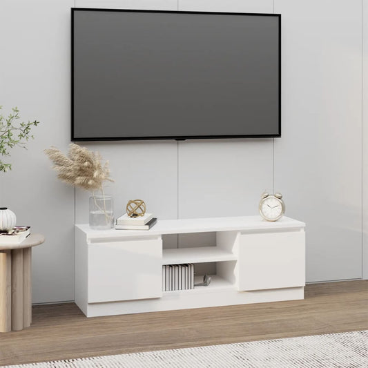 TV Stand with White Door 102x30x36 cm