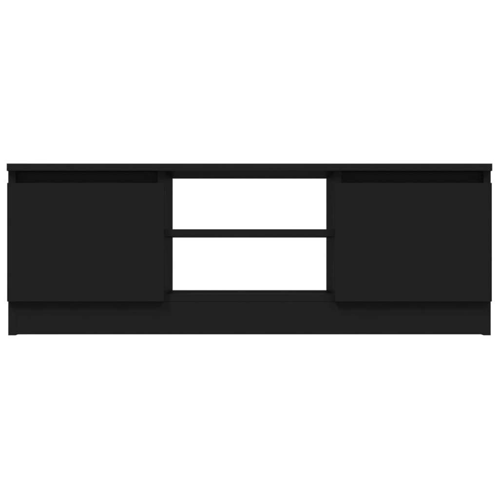Mobile Porta TV con Anta Nero 102x30x36 cm - homemem39