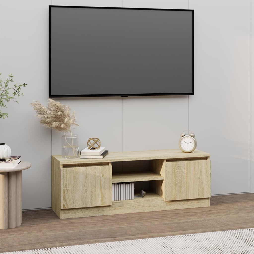 Mobile Porta TV con Anta Rovere Sonoma 102x30x36 cm - homemem39
