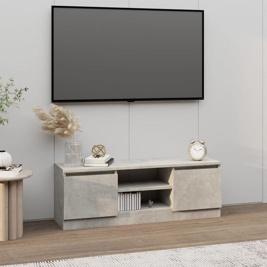 Mobile Porta TV con Anta Grigio Cemento 102x30x36 cm - homemem39