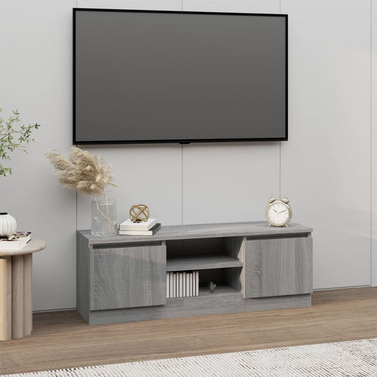 TV Stand with Sonoma Gray Door 102x30x36 cm