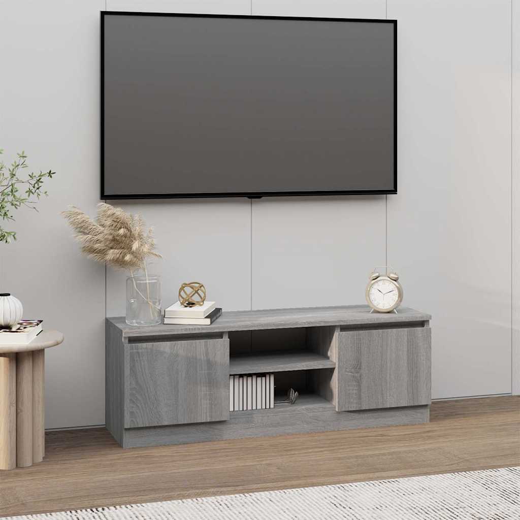 Mobile Porta TV con Anta Grigio Sonoma 102x30x36 cm