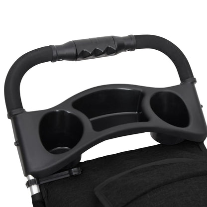 Passeggino per Cani Pieghevole Nero 80x46x98cm Tessuto Oxford - homemem39