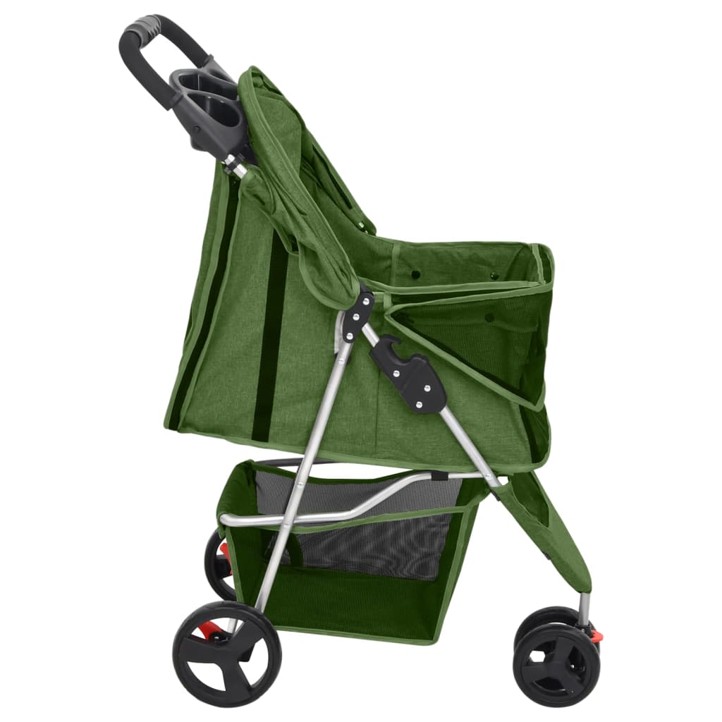 Passeggino per Cani Pieghevole Verde 80x46x98cm Tessuto Oxford - homemem39