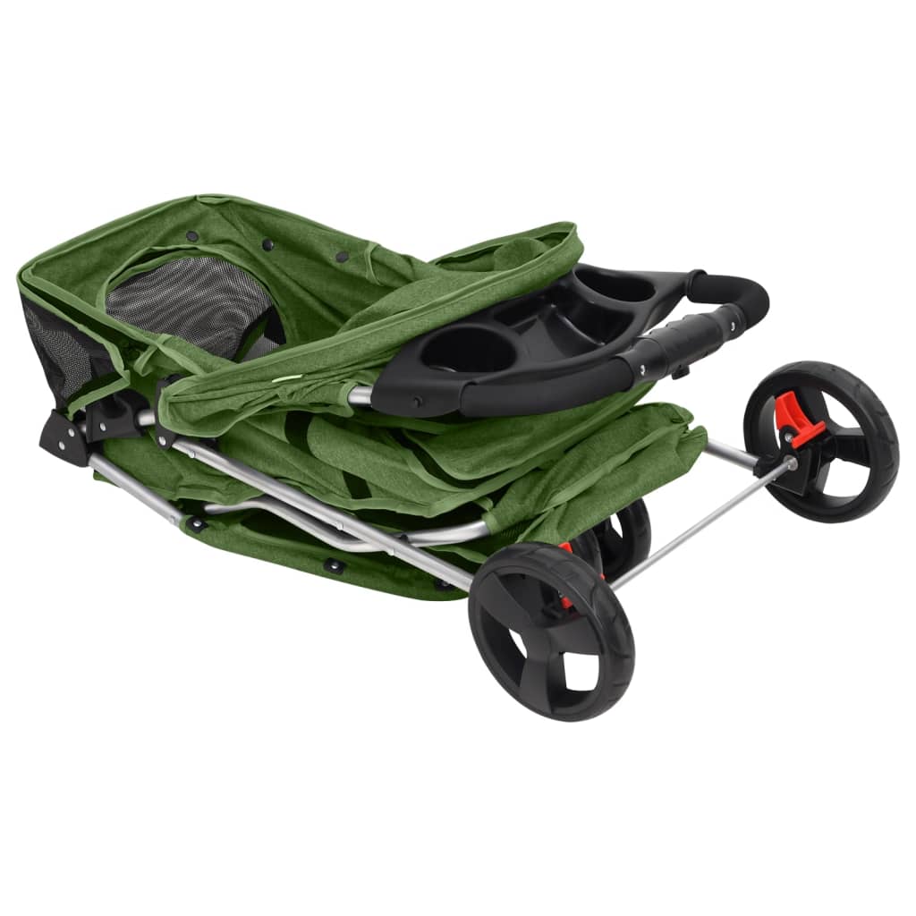 Passeggino per Cani Pieghevole Verde 80x46x98cm Tessuto Oxford | homemem39