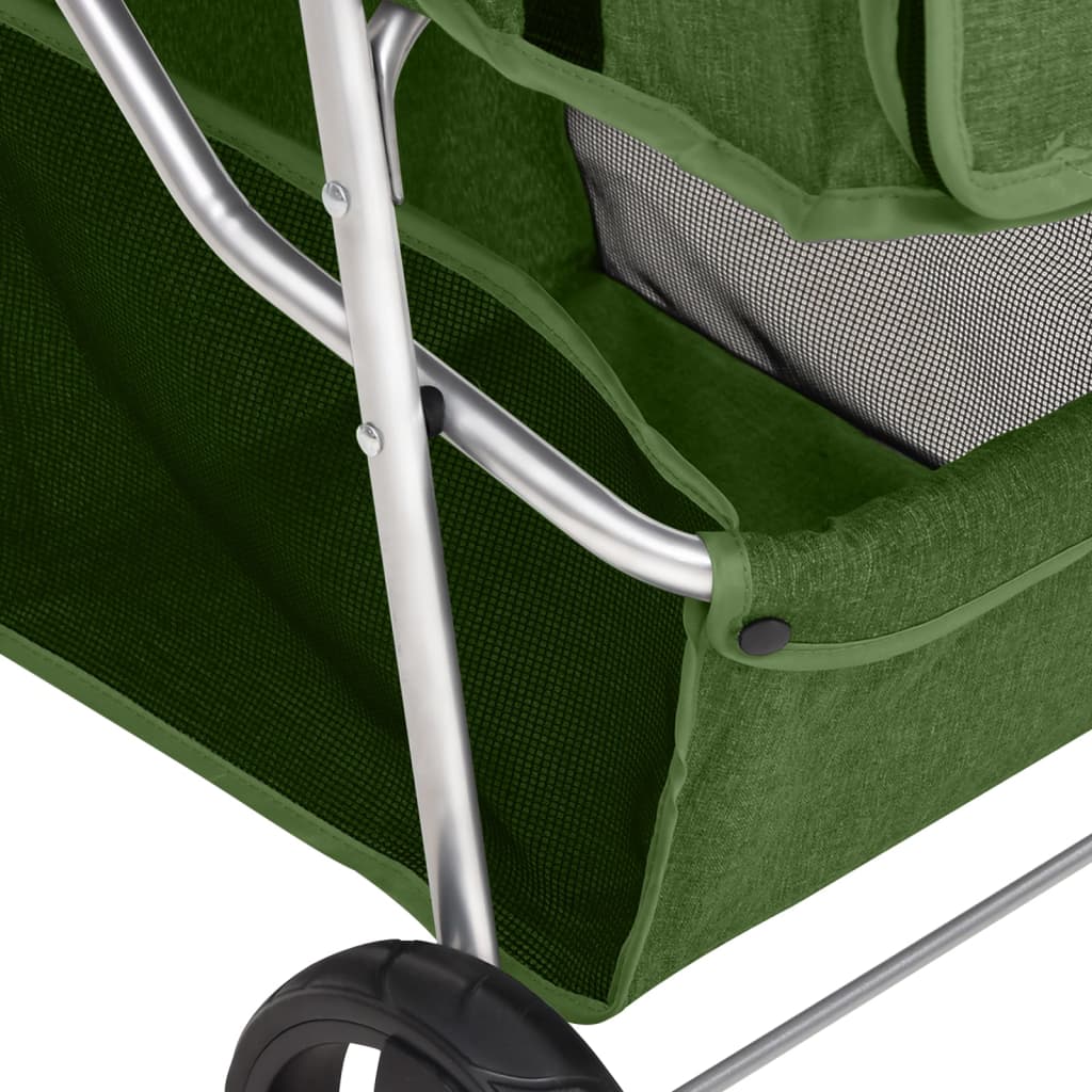 Passeggino per Cani Pieghevole Verde 80x46x98cm Tessuto Oxford | homemem39