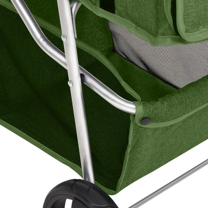 Passeggino per Cani Pieghevole Verde 80x46x98cm Tessuto Oxford | homemem39