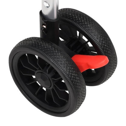 Passeggino Cani Pieghevole Grigio 76x50x100cm Tessuto Oxford - homemem39