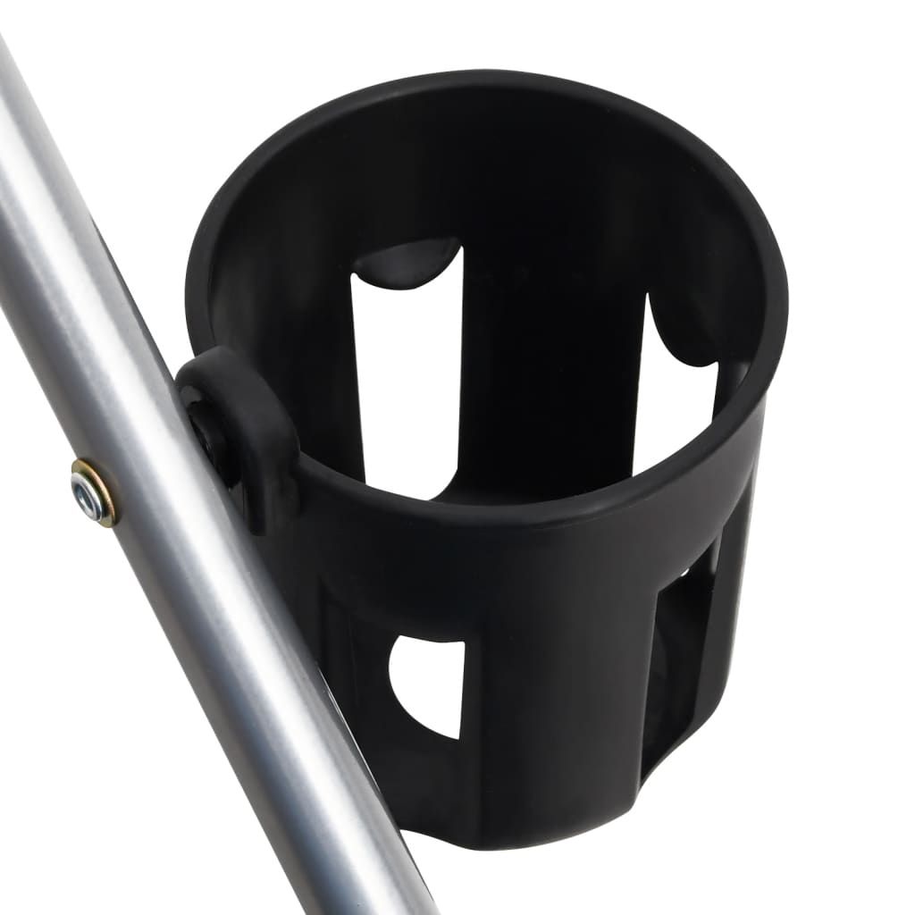 Passeggino Cani Pieghevole Grigio 76x50x100cm Tessuto Oxford - homemem39