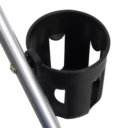 Passeggino Cani Pieghevole Grigio 76x50x100cm Tessuto Oxford - homemem39