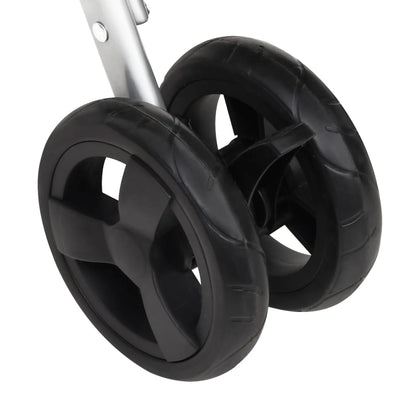 Passeggino per Cani Pieghevole Nero 100x49x96cm Tessuto di Lino - homemem39