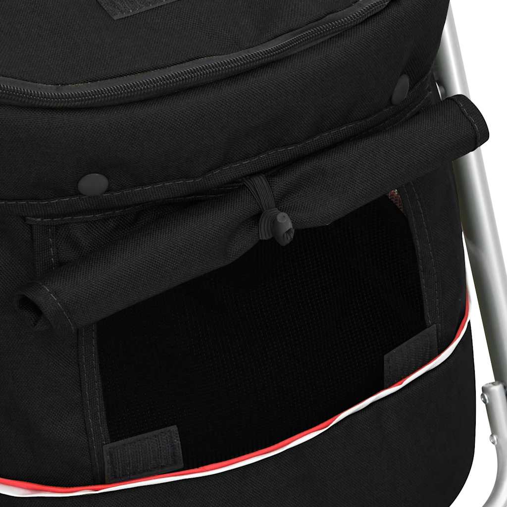 Passeggino per Cani Pieghevole Nero 100x49x96cm Tessuto di Lino | homemem39