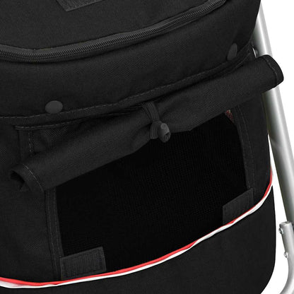 Passeggino per Cani Pieghevole Nero 100x49x96cm Tessuto di Lino | homemem39