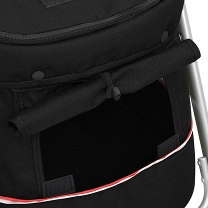 Passeggino per Cani Pieghevole Nero 100x49x96cm Tessuto di Lino - homemem39