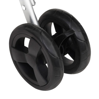 Passeggino Cani Pieghevole Grigio 100x49x96cm Tessuto di Lino - homemem39