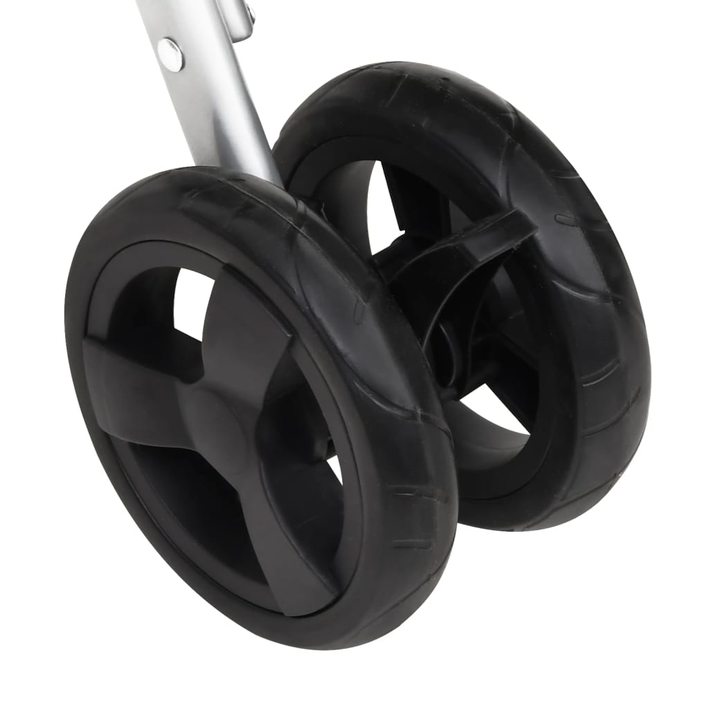 Passeggino Cani Pieghevole Verde 100x49x96cm Tessuto di Lino - homemem39