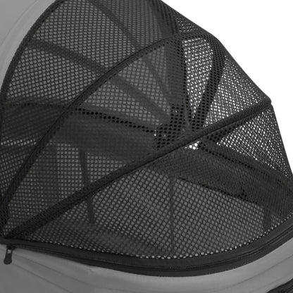 Passeggino Cani Pieghevole 2 Livelli Grigio 83x48x97cm Tessuto - homemem39