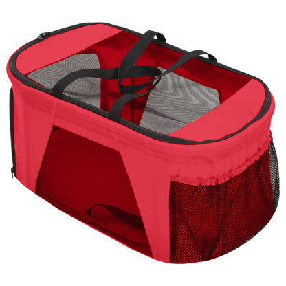 Passeggino Cani Pieghevole 2 Livelli Rosso 83x48x97cm Tessuto | homemem39