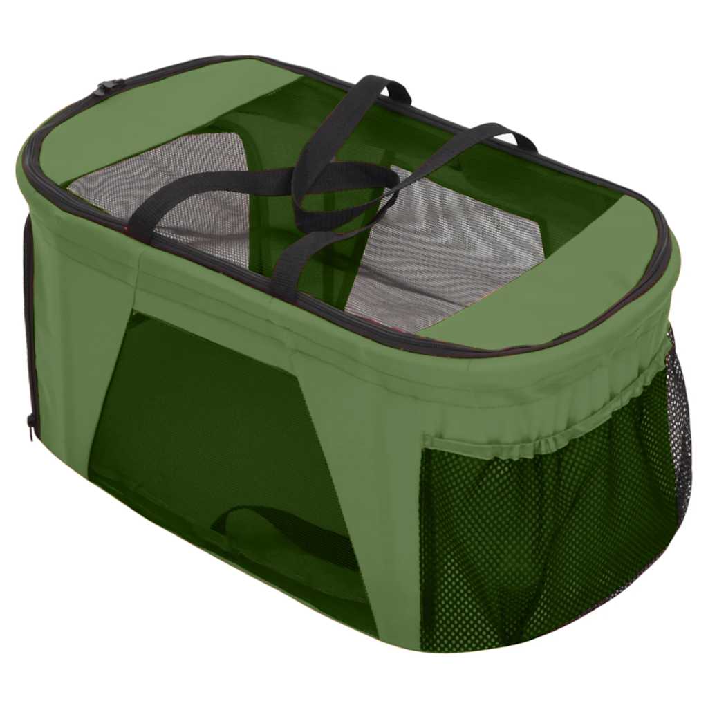 Passeggino Cani Pieghevole 2 Livelli Verde 83x48x97cm Tessuto | homemem39