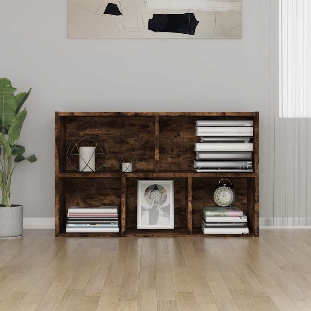 Libreria/Credenza Rovere Fumo 50x25x80 cm in Legno Multistrato | homemem39