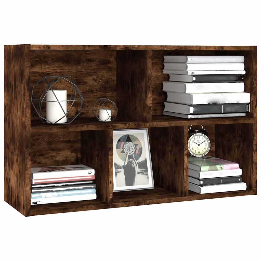Libreria/Credenza Rovere Fumo 50x25x80 cm in Legno Multistrato | homemem39