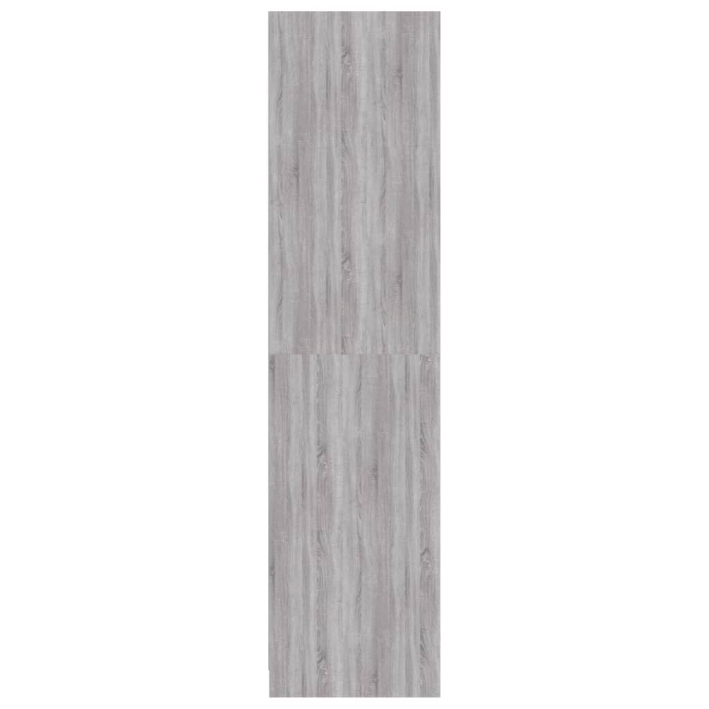 Armadio Grigio Sonoma 100x50x200 cm in Legno Multistrato - homemem39