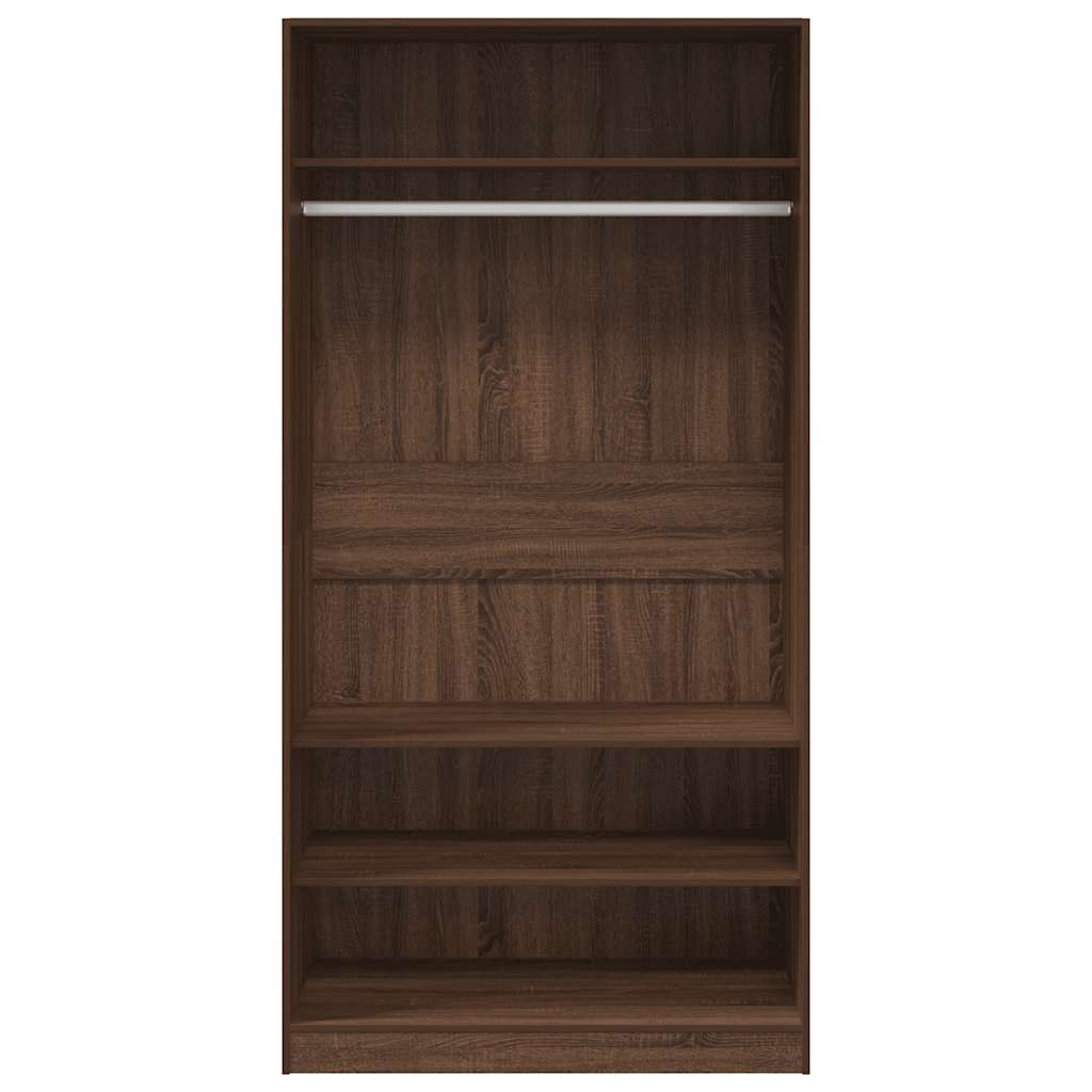 Armadio Rovere Marrone 100x50x200 cm in Legno Multistrato