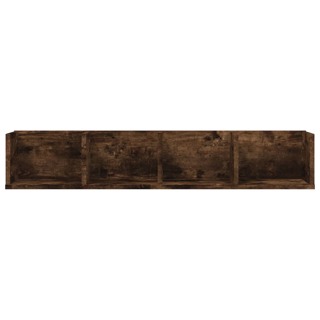 Mensola Muro Porta PC Rovere Fumo 100x18x18cm Legno Multistrato