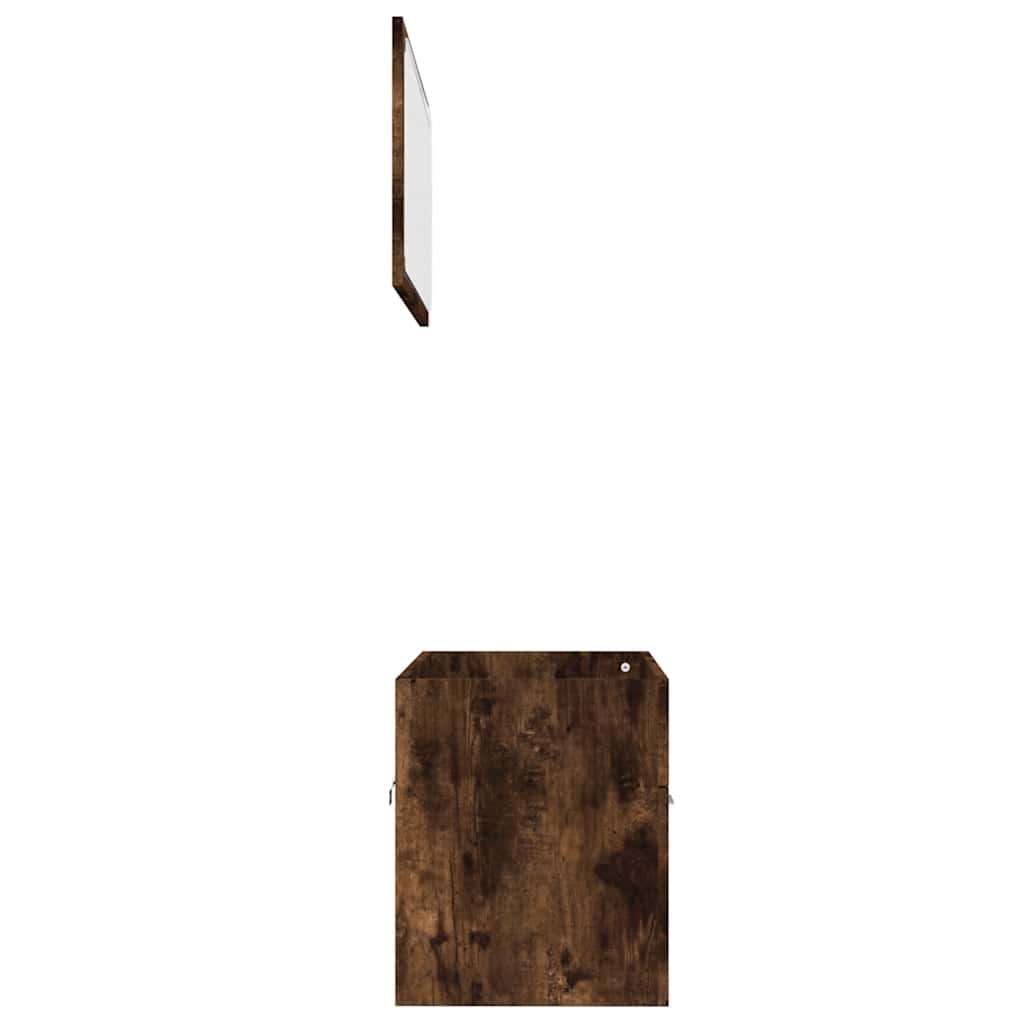 Set Mobili da Bagno 2 pz Rovere Fumo in Legno Multistrato | homemem39