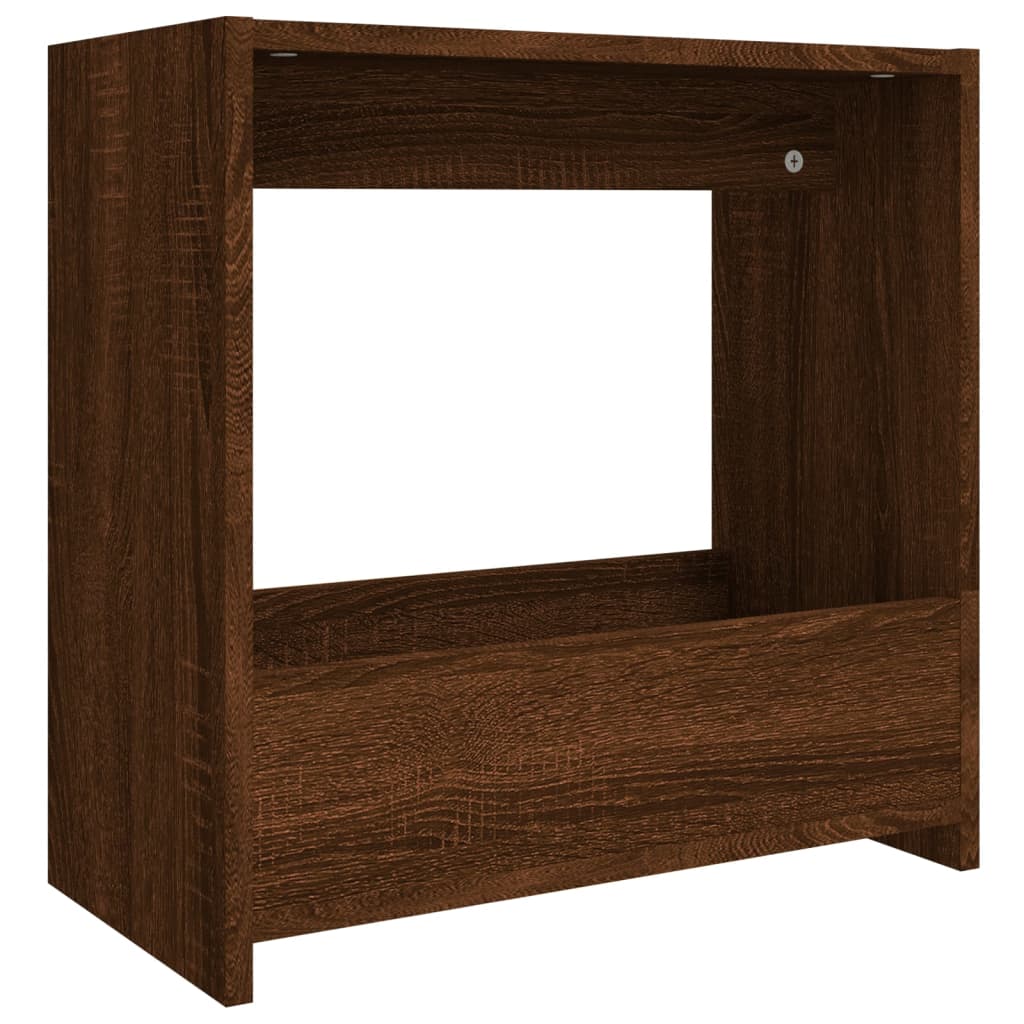 Tavolino Rovere Marrone 50x26x50 cm in Legno Multistrato | homemem39
