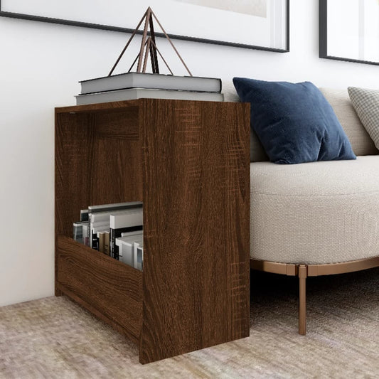 Tavolino Rovere Marrone 50x26x50 cm in Legno Multistrato | homemem39